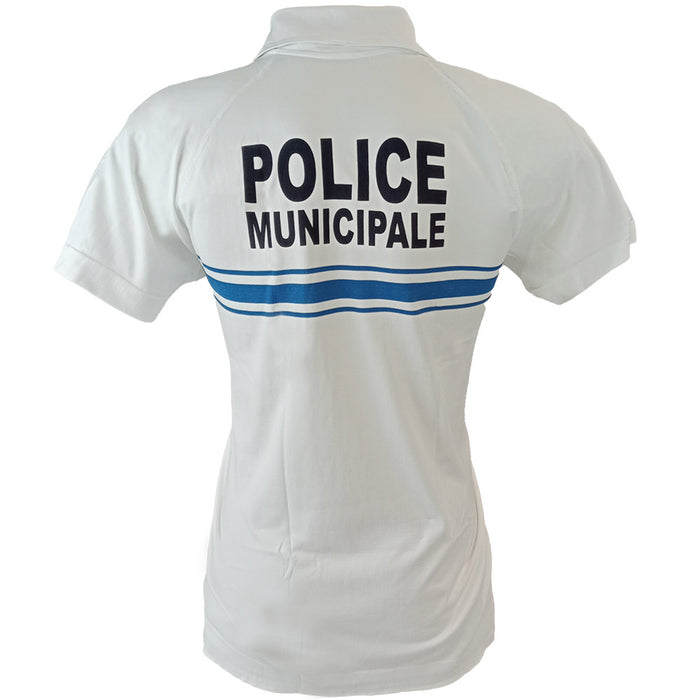 French Police Stretch Polo Shirt - White - French Police Surplus - Plain & Print T-Shirts
