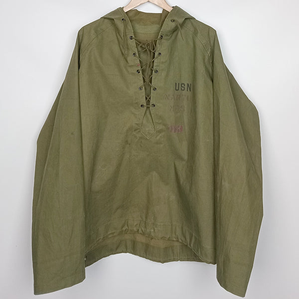 1940's US Navy Foul Weather Parka, Lace Up Front - US Navy Surplus - Rain Jackets