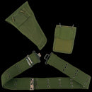 Belgian OD Pistol Belt With Holster - Belgian Army Surplus - Holsters