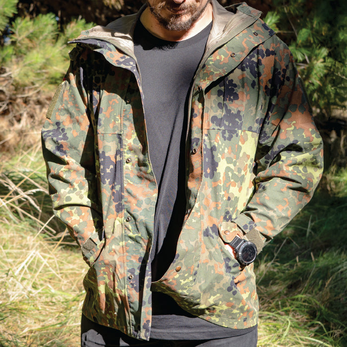 German Flecktarn Rain Jacket - Value Grade - German Army Surplus - Rain Jackets