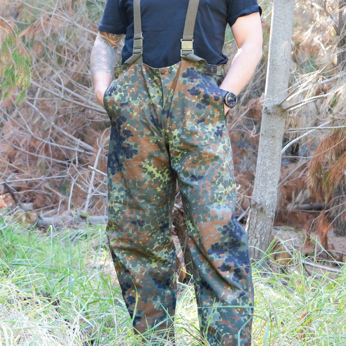German Army Flecktarn Rain Trousers - Value Grade - German Army Surplus - Rain Trousers