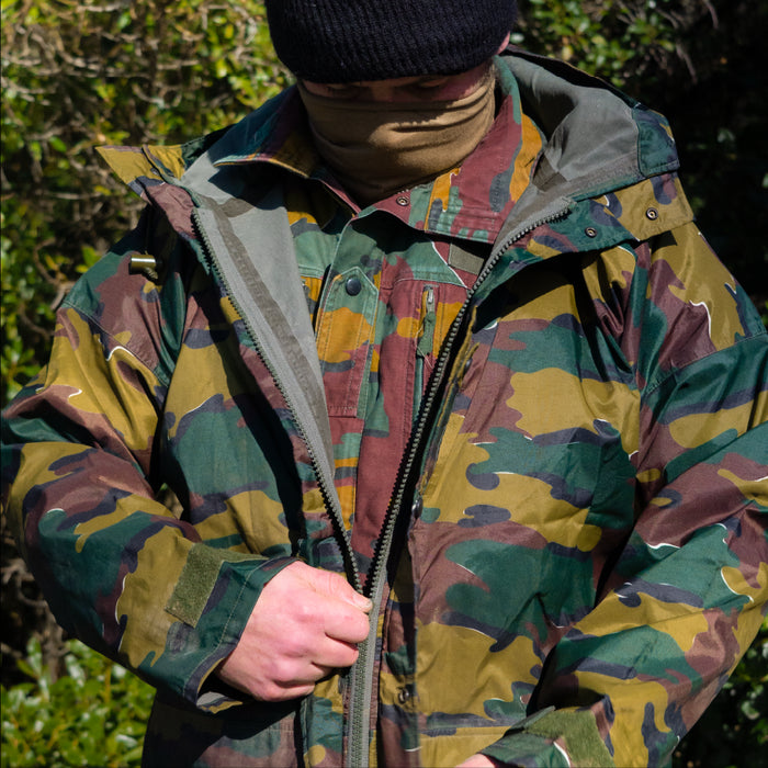 Belgian Jigsaw Camo Wet Weather Jacket - Belgian Army Surplus - Rain Jackets