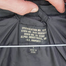 Alpha Industries Black Lined Jacket w/ Hood - Large - Army & Outdoors - Field Jackets