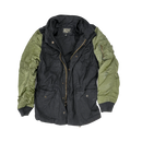 Alpha Industries Women's Fusion Black and Olive Field Jacket  - Small