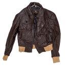 Brown Leather Flight Jacket - Small - Army & Outdoors - Flight Jackets