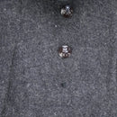 Bulgarian Grey Wool Overcoat - Small