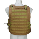 Coyote Molle Plate Carrier Vest With Pouches - 2XL - Army & Outdoors - Combat Vests & Rigs