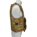 Coyote Molle Plate Carrier Vest With Pouches - 2XL - Army & Outdoors - Combat Vests & Rigs