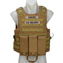 Coyote Molle Plate Carrier Vest With Pouches - 2XL - Army & Outdoors - Combat Vests & Rigs