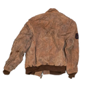 Deerskin Brown Leather Bomber Jacket - Medium
