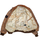 Deerskin Brown Leather Bomber Jacket - Medium
