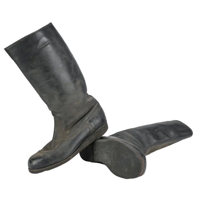 East German Officer Leather Jackboots - 6.5 UK