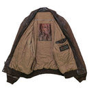Mirage Classics Brown Leather Bomber Jacket - Large - Army & Outdoors - Flight Jackets