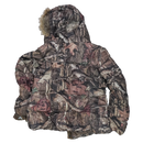 Mossy Oak Break Up Camo Lined Jacket - With Faux Fur Hood - Large - Army & Outdoors - Field Jackets