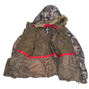 Mossy Oak Break Up Camo Lined Jacket - With Faux Fur Hood - Large - Army & Outdoors - Field Jackets