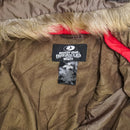 Mossy Oak Break Up Camo Lined Jacket - With Faux Fur Hood - Large - Army & Outdoors - Field Jackets
