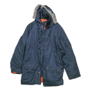 Navy Blue Military Style Parka - Large - Army & Outdoors - Parkas