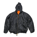 Rothco Black MA-1 Flight Jacket with Hood - Large - Rothco - Flight Jackets