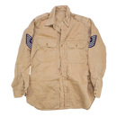US Air Force 1960s Khaki Long Sleeve Shirt - Small