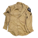 US Army 1950s Khaki Long Sleeve Service Shirt - 15.5x33, Medium - US Army Surplus - Service Shirts