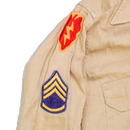 US Army 1960s Khaki Long Sleeve Shirt - Medium
