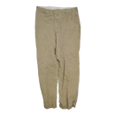 US Army 1970s Khaki Chino Trousers - 34x30, Medium