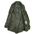 US Army Olive Nylon Raincoat - 36S, Small