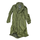 US Army Olive Nylon Raincoat - 36S, Small