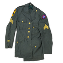 US Army Wool Service Dress Jacket - 37R, Small