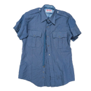 US Made Blue Short Sleeve Uniform Shirt - Small