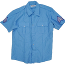 US Made Sentry Blue Service Short Sleeve Shirt - 17, Large - Army & Outdoors - Service Shirts
