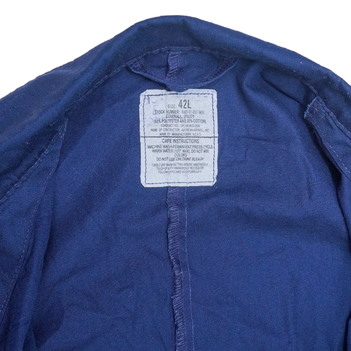 US Navy Blue Utility Coveralls - 42L, Large
