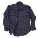 US Navy Blue Wool Flannel Shirt - 16.5x34, Large