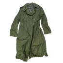 USGI Olive Rubber Raincoat - 36L, Small - US Army Surplus - Rain Jackets