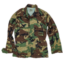 USGI Woodland Ripstop "Party Trooper" BDU Shirt - Small Short - US Army Surplus - Field Shirts