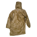 Vintage Rubberized Olive Rain Jacket - Large
