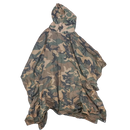 Woodland Camouflage Poncho - Army & Outdoors - Rain Jackets