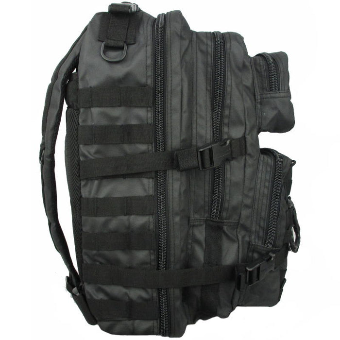 Large Tactical Assault Pack PU - Black - Mil-Tec - Hiking Packs