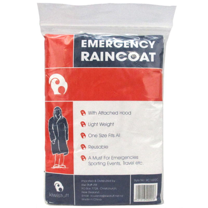 Emergency Reusable Plastic Raincoat