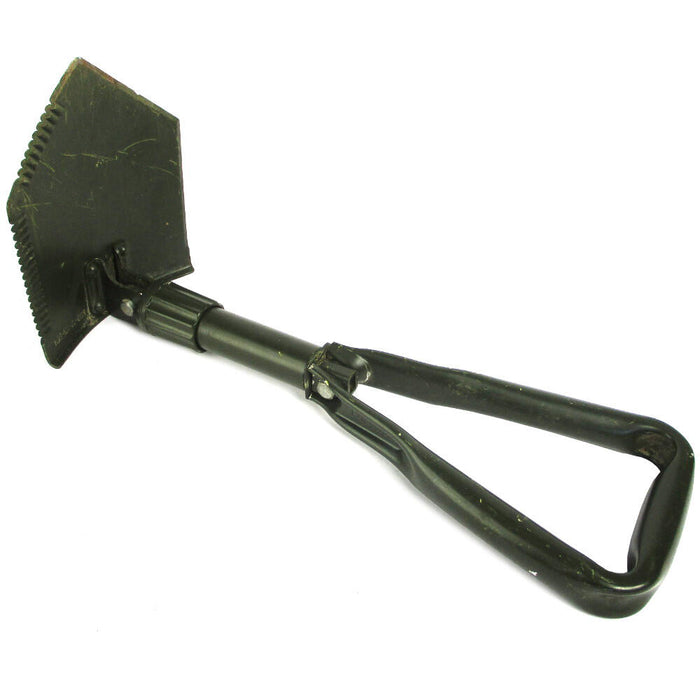 German Tri-Fold Shovel with Cover - German Army Surplus - Entrenching Tools