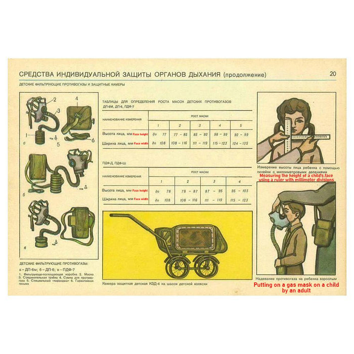 Soviet PDF-D Childs Gas Mask