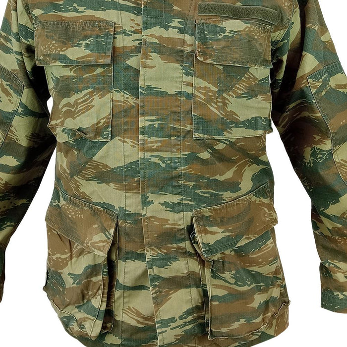 Akta Grekisk Militarjacka Hallbar Falt Taktisk Strid Dark Lizard Camo