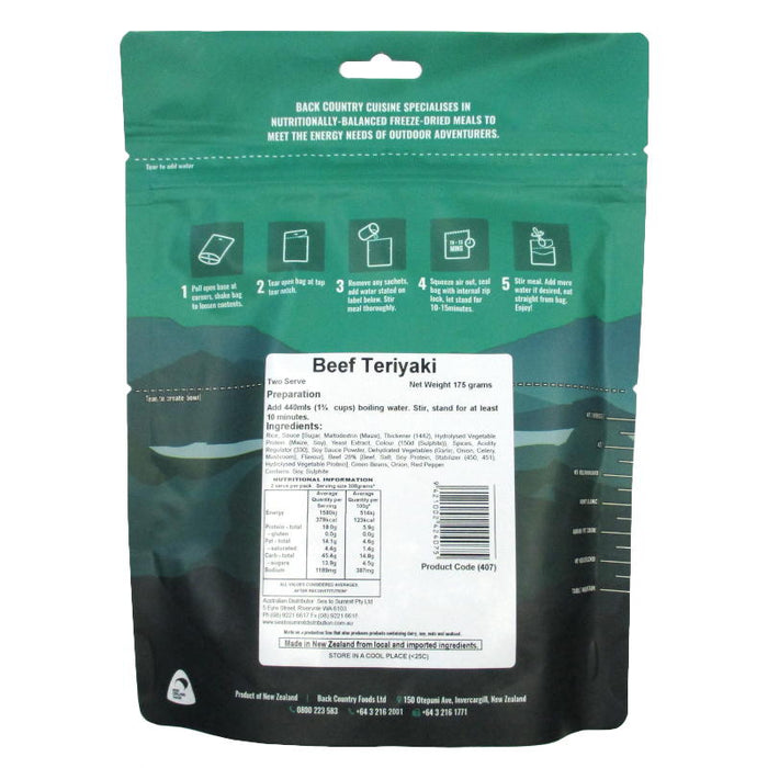 Back Country Cuisine - Beef Teriyaki - Back Country - MRE
