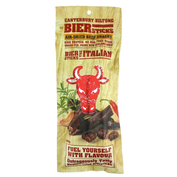 Biltong Air-Dried Italian Bier Sticks 100g - Canterbury Biltong Ltd - MRE