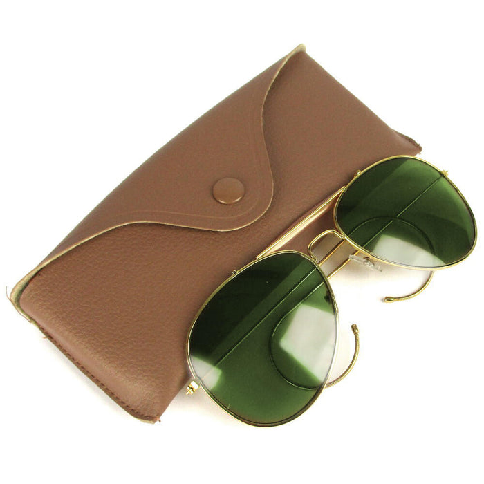 Green Lens Aviator Sunglasses
