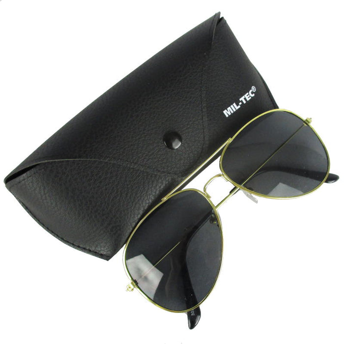 Black Lens Pilot Sunglasses