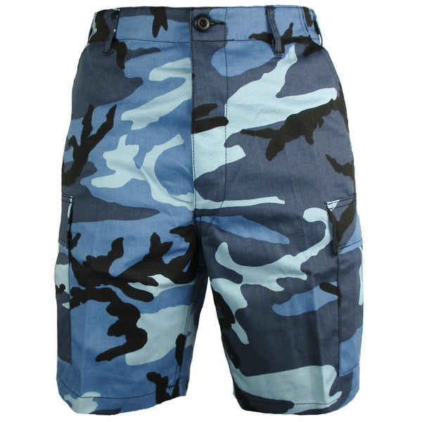 BDU Sky Blue Camo Shorts