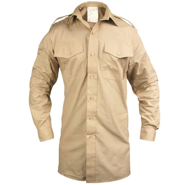 British Army Long Sleeve Fawn Shirt