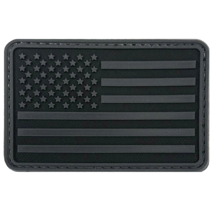 US Flag PVC Patch - Black