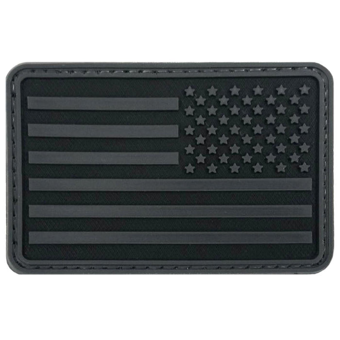 US Flag PVC Patch - Black